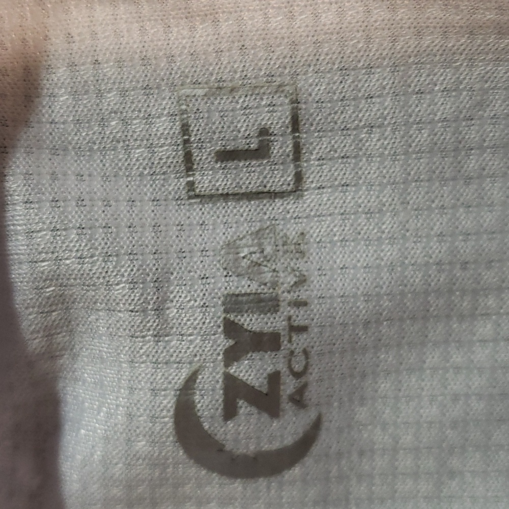 ZYIA ACTIVE Collared Waffle Half Zip Pullover Kangaroo Pocket Nearly New Size L - Picture 11 of 12